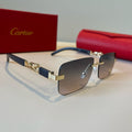 Cartier Lightweight Metal Rimless Silver Lens Sunglasses for Men & Wo - 935099