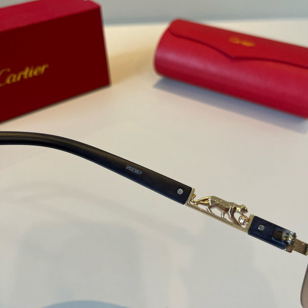 Cartier Lightweight Metal Rimless Silver Lens Sunglasses for Men & Wo - 935099 - detail image 10