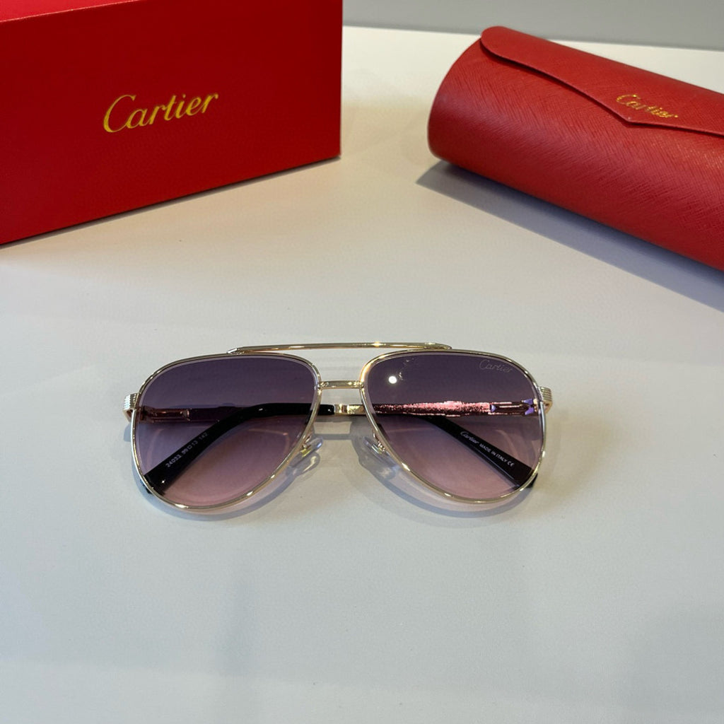 Cartier Lightweight Metal Rimless Silver Lens Sunglasses for Men & Wo - 487378 - detail image 4
