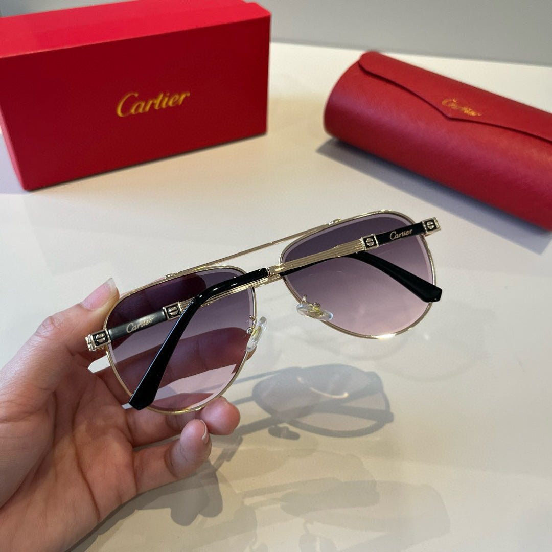 Cartier Lightweight Metal Rimless Silver Lens Sunglasses for Men & Wo - 487378 - detail image 7