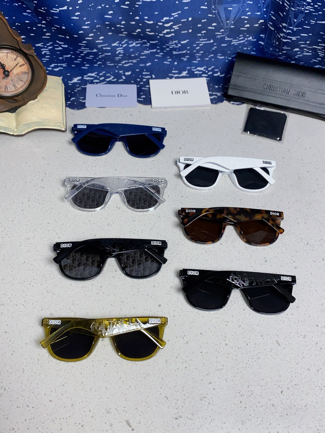 Dior Square Blue Lens Sunglasses for Men & Women - detail image 11