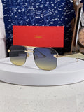 Cartier Metal Square Silver Lens Sunglasses for Men & Women - 399004