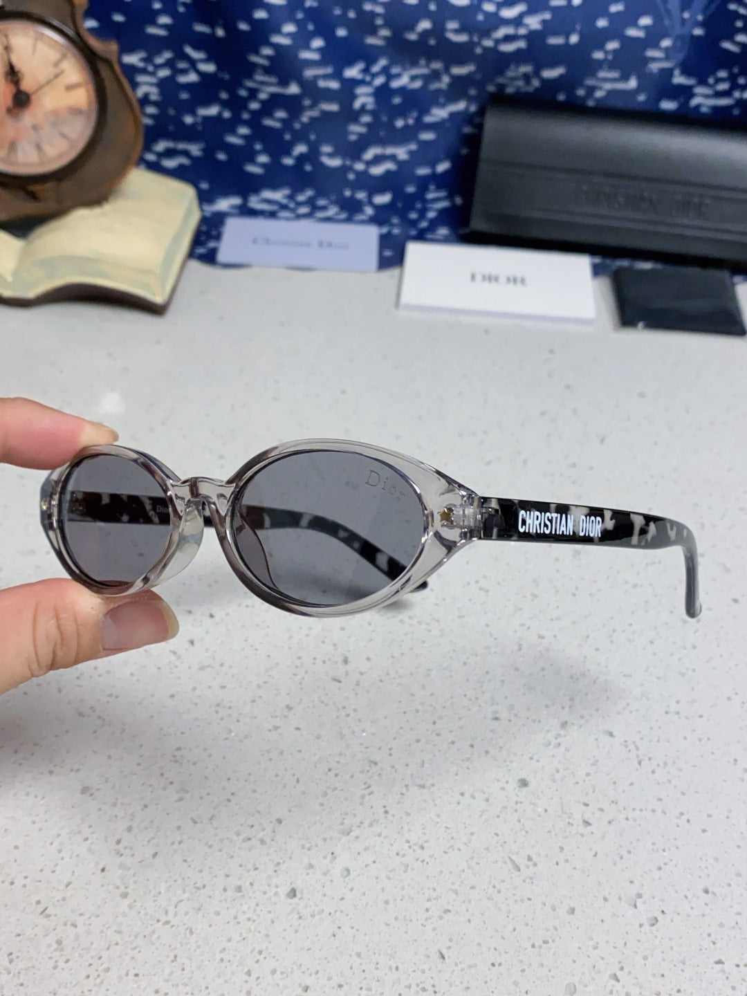 Dior Cat-Eye Silver Lens Sunglasses for Women - 431727 - detail image 6