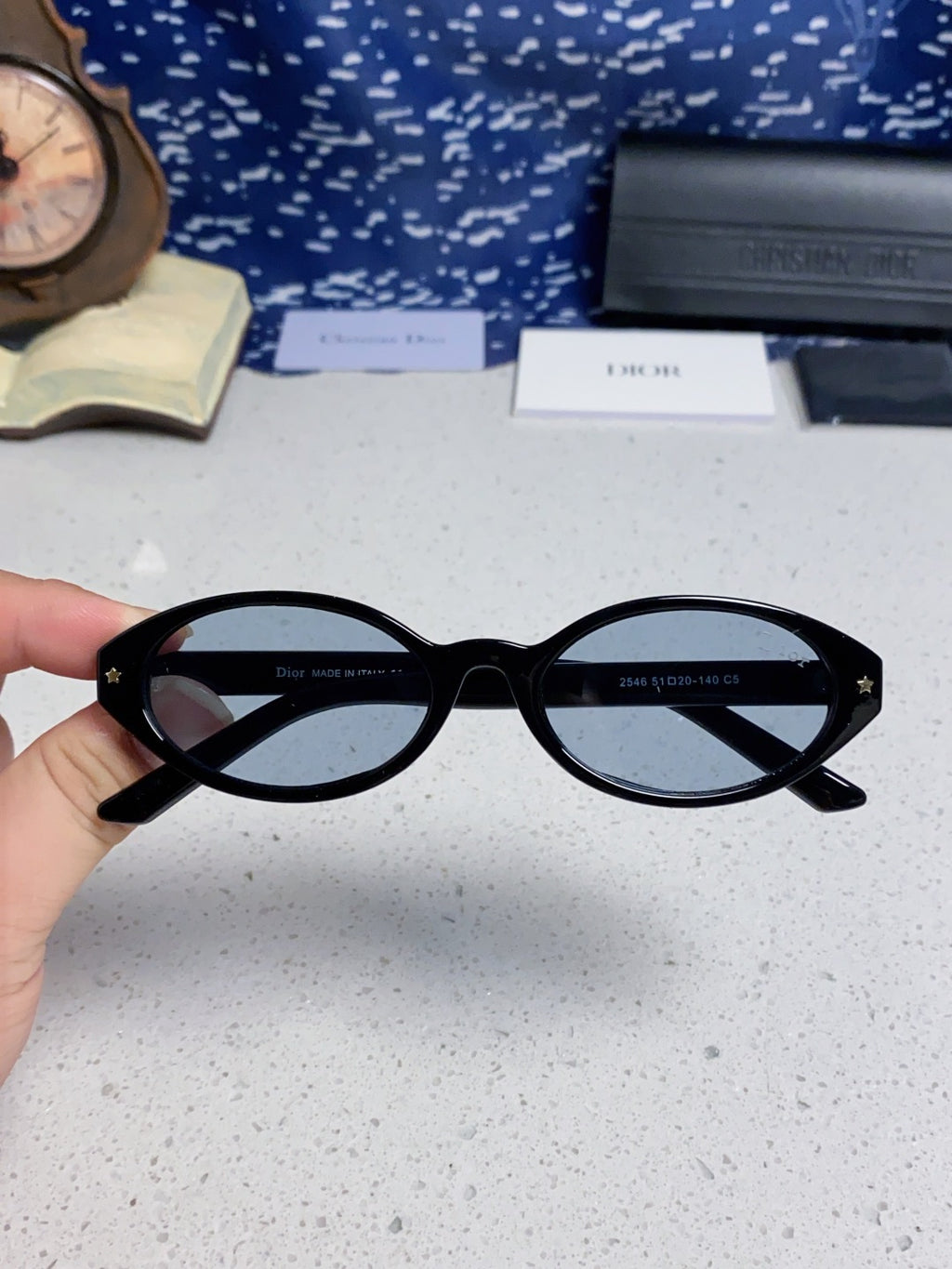 Dior Cat-Eye Blue Lens Sunglasses for Women - detail image 4