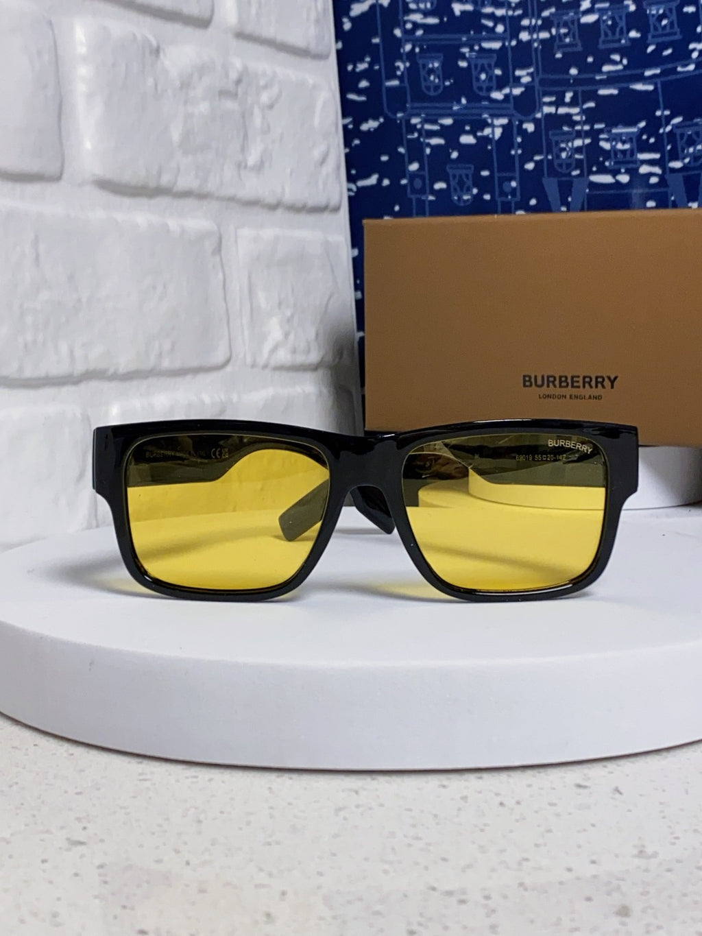 Burberry Polarized Square Yellow Lens Sunglasses for Men & Women - 416048 - detail image 2