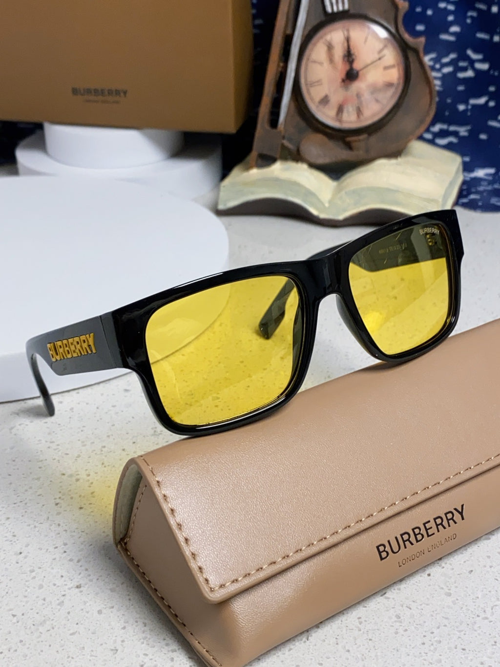 Burberry Polarized Square Yellow Lens Sunglasses for Men & Women - 416048 - detail image 10