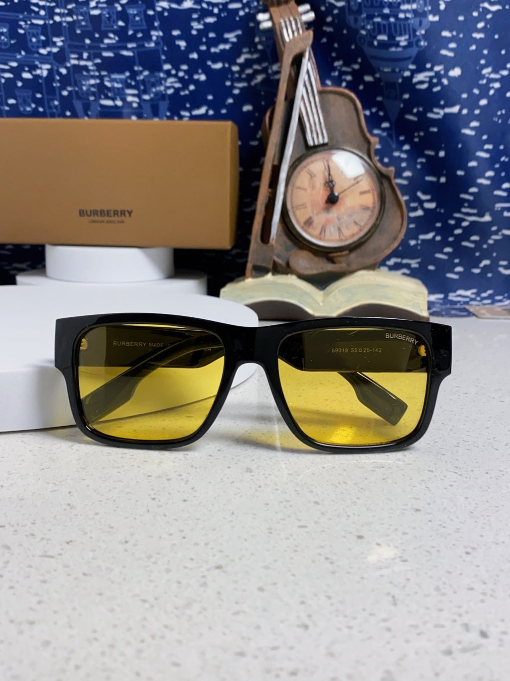Burberry Polarized Square Yellow Lens Sunglasses for Men & Women - 416048 - detail image 9