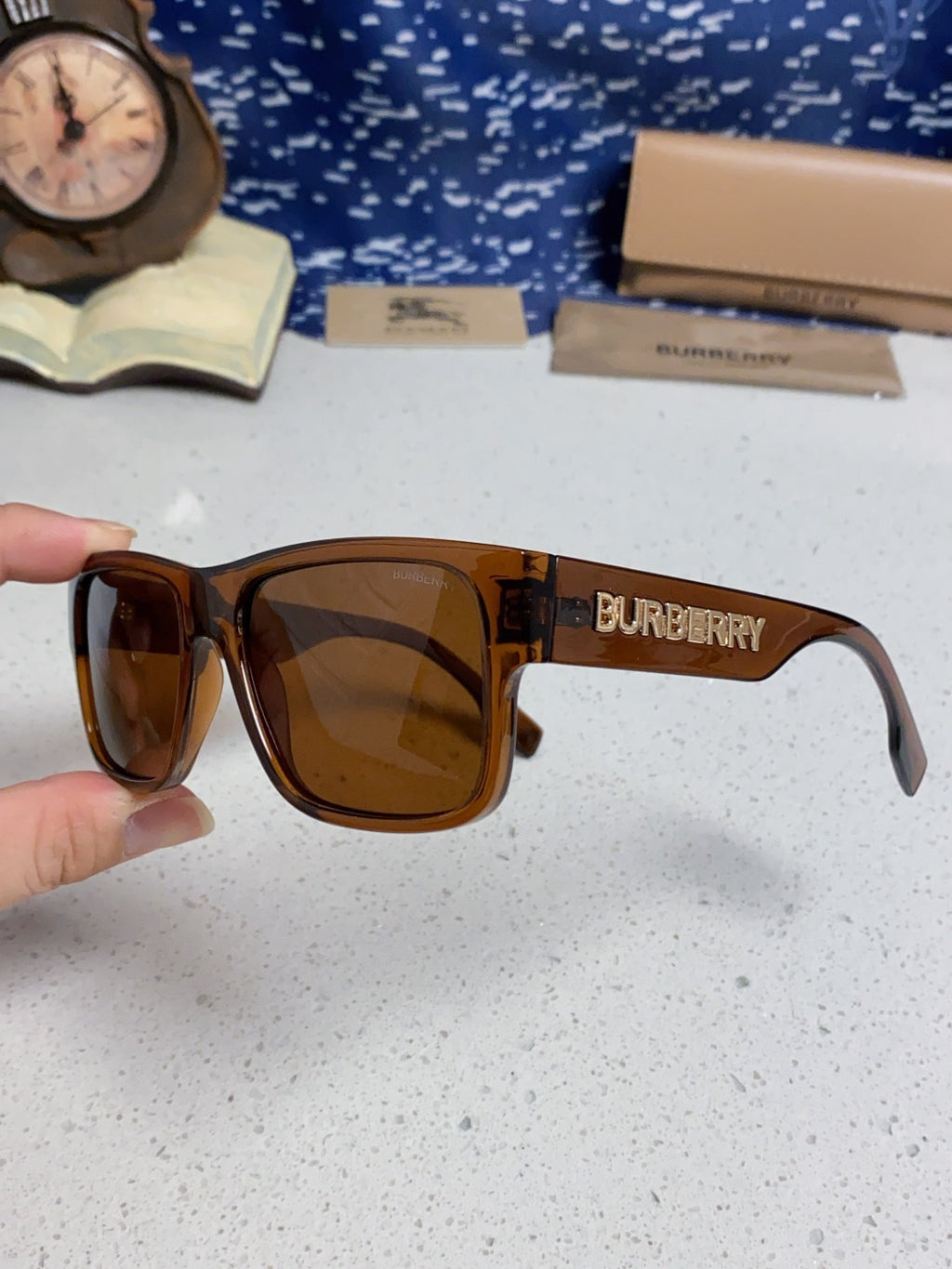 Burberry Polarized Square Brown Lens Sunglasses for Men & Women - 416049 - detail image 6