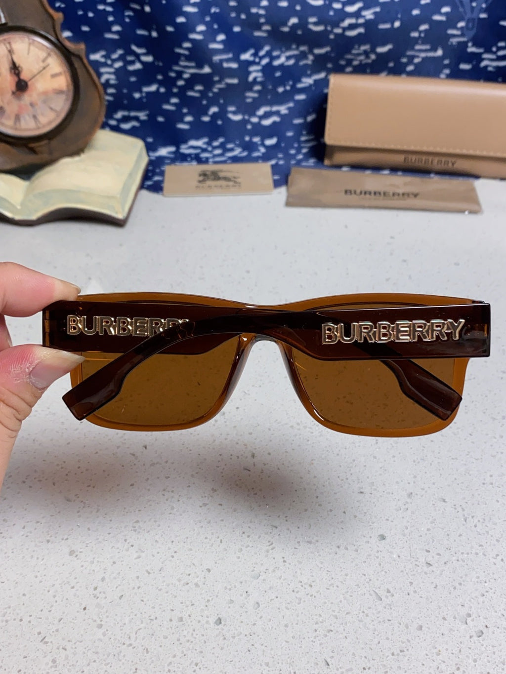 Burberry Polarized Square Brown Lens Sunglasses for Men & Women - 416049 - detail image 5