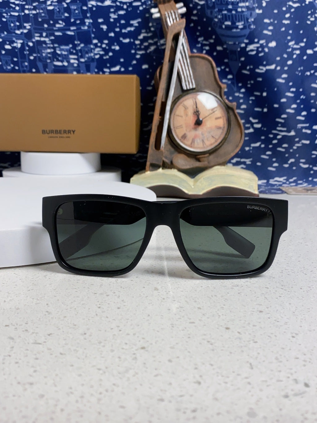 Burberry Polarized Square Gray Lens Sunglasses for Men & Women - detail image 9