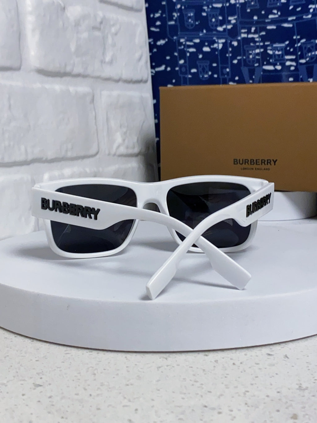 Burberry Polarized Square Silver Lens Sunglasses for Men & Women - 416053 - detail image 3