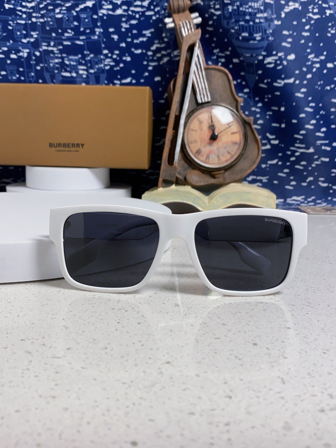 Burberry Polarized Square Silver Lens Sunglasses for Men & Women - 416053 - detail image 9