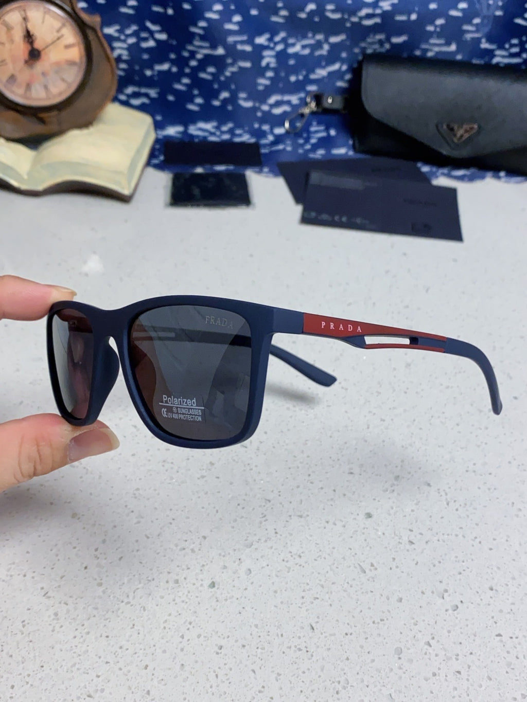 Prada Polarized Fashion Blue Lens Sunglasses for Men & Women - 415679 - detail image 6