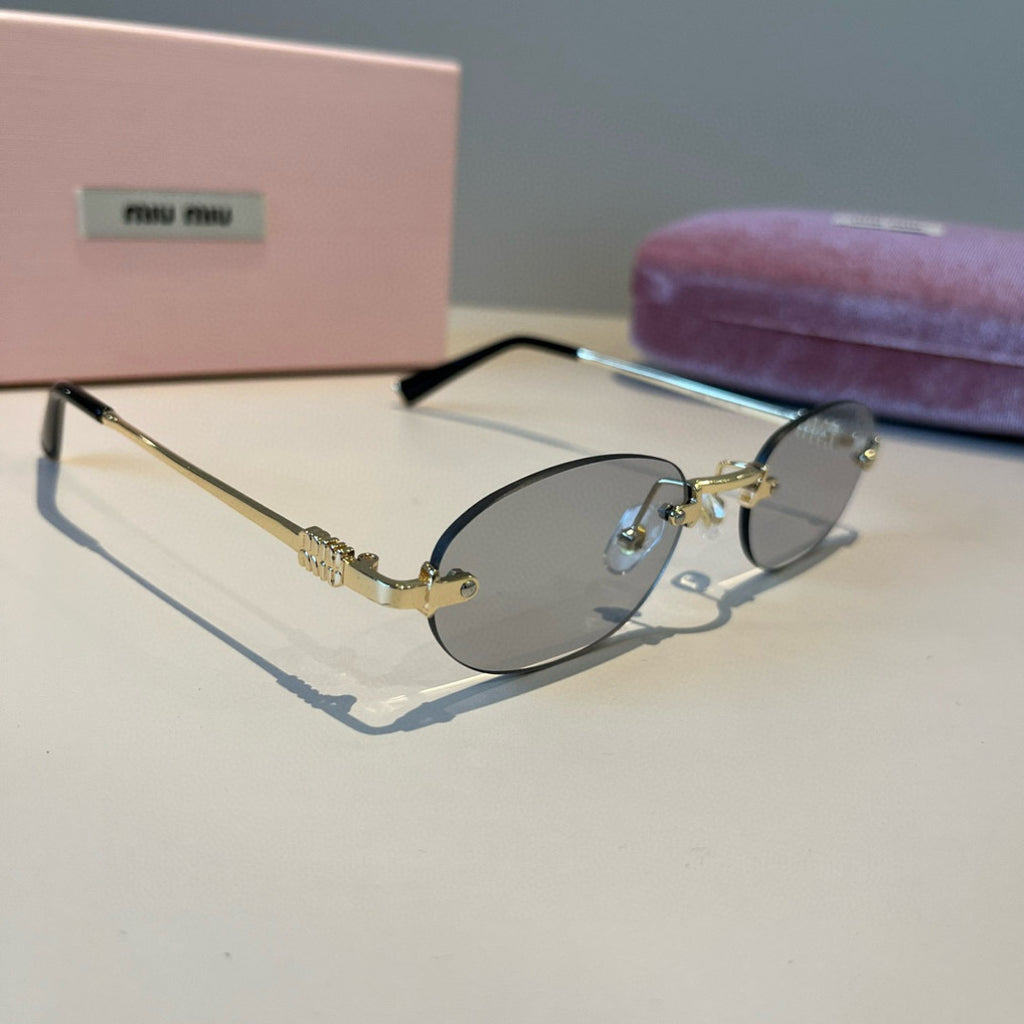 Miu Miu Fashion Silver Lens Sunglasses for Men & Women - 416240