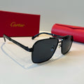 Cartier Lightweight Metal Rimless Black Lens Sunglasses for Men & Wom - 415925