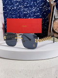 Cartier Lightweight Rimless Blue Lens Sunglasses for Men & Women - 493659