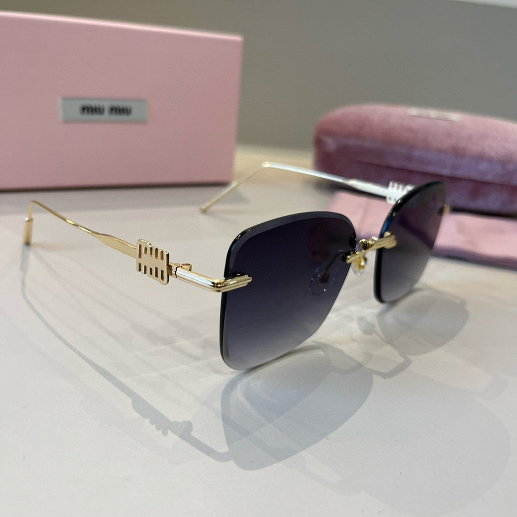Miu Miu Lightweight Rimless Silver Lens Sunglasses for Women - 487706