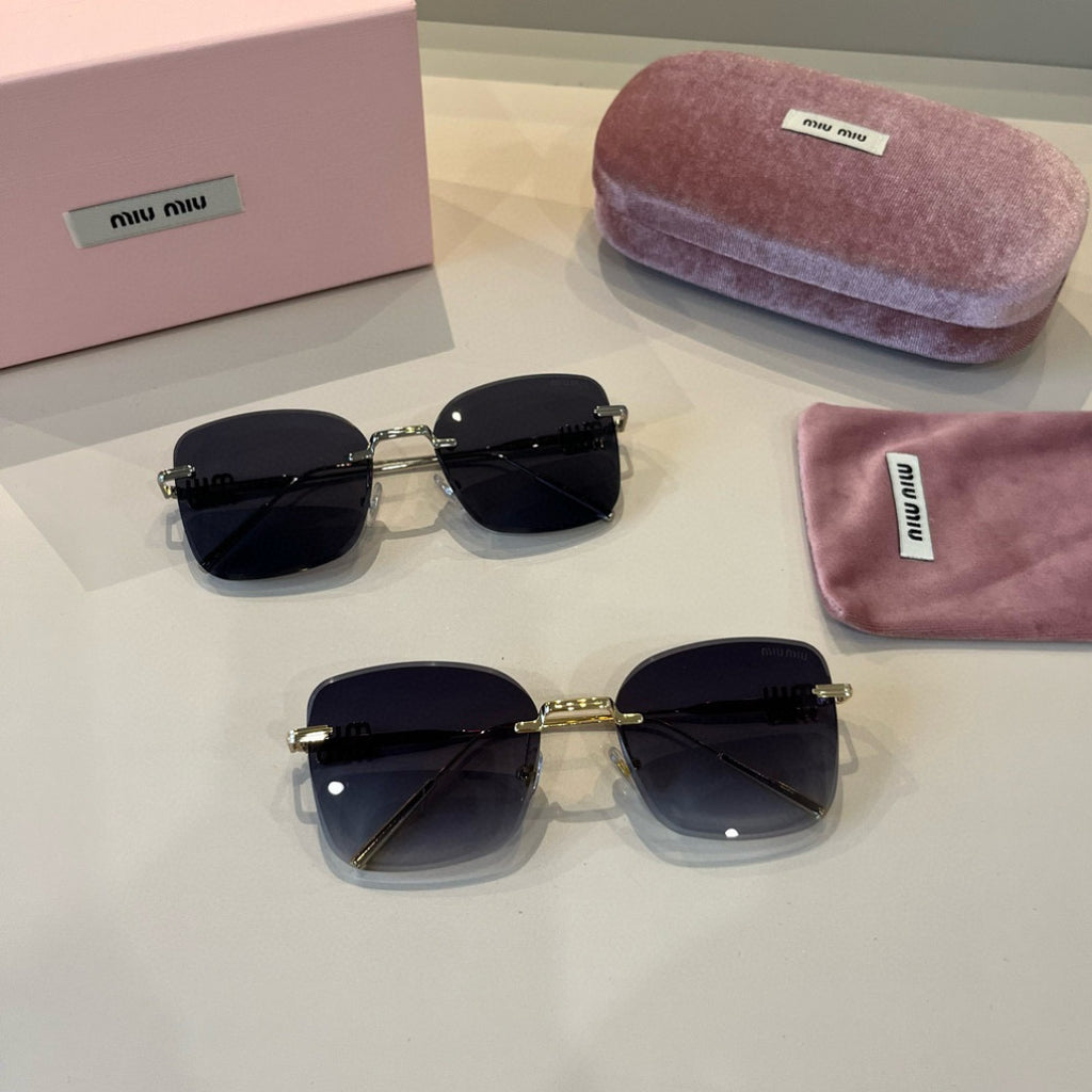 Miu Miu Lightweight Rimless Silver Lens Sunglasses for Women - 432602 - detail image 11