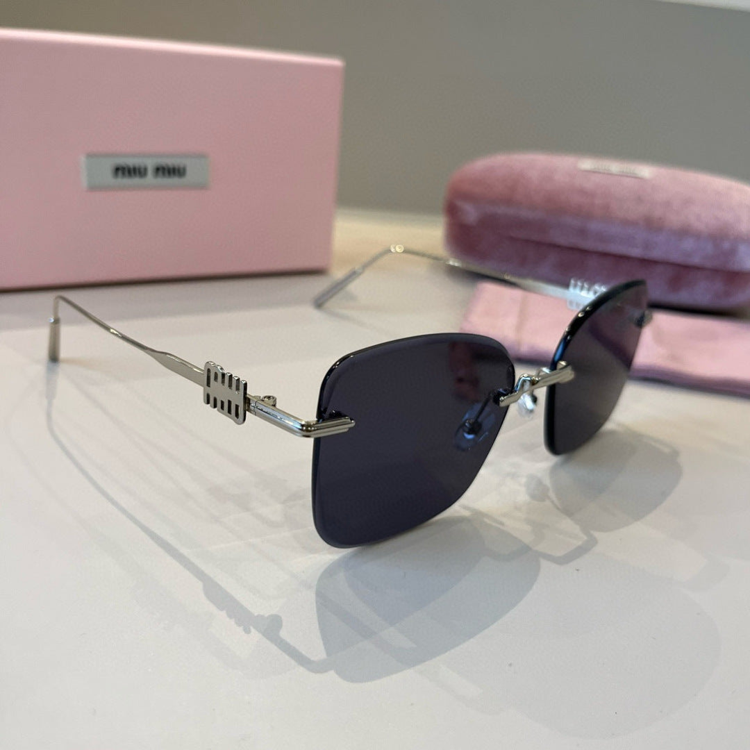 Miu Miu Lightweight Rimless Silver Lens Sunglasses for Women - 432602