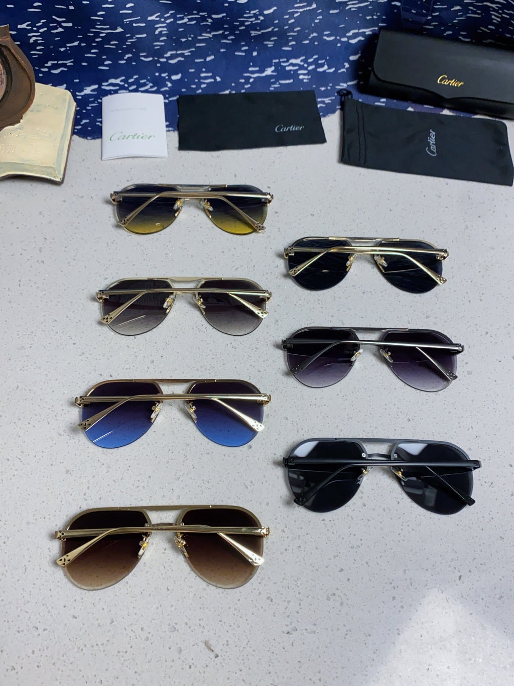 Cartier Metal Round Silver Lens Sunglasses for Men & Women - detail image 11