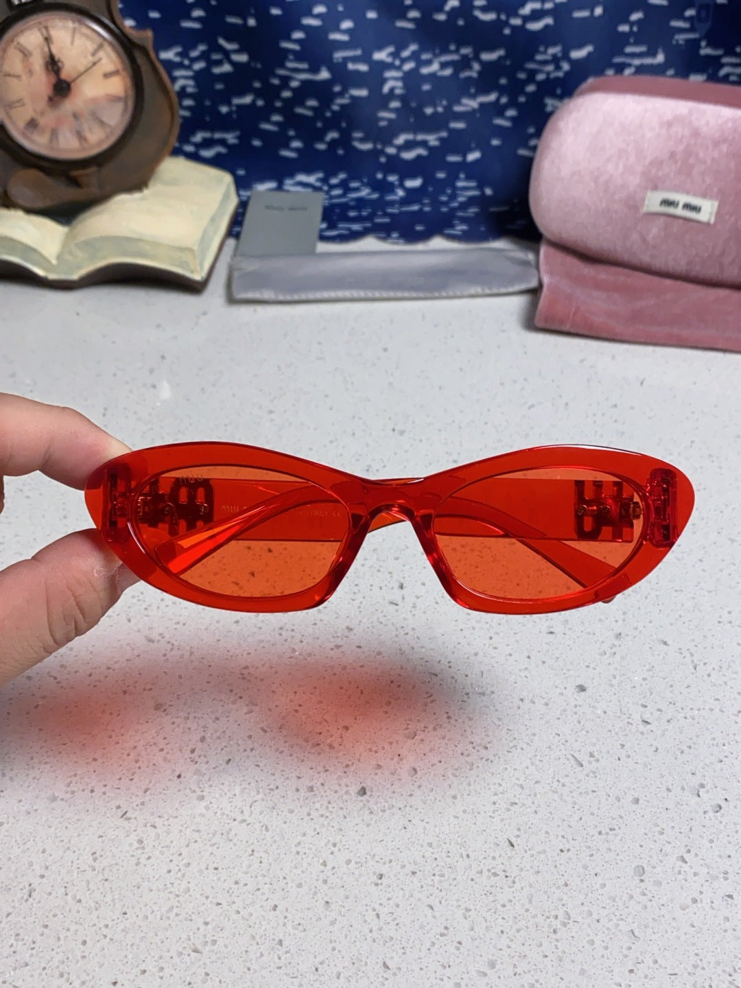 Miu Miu Cat-Eye Red Lens Sunglasses for Men & Women - 358709 - detail image 4