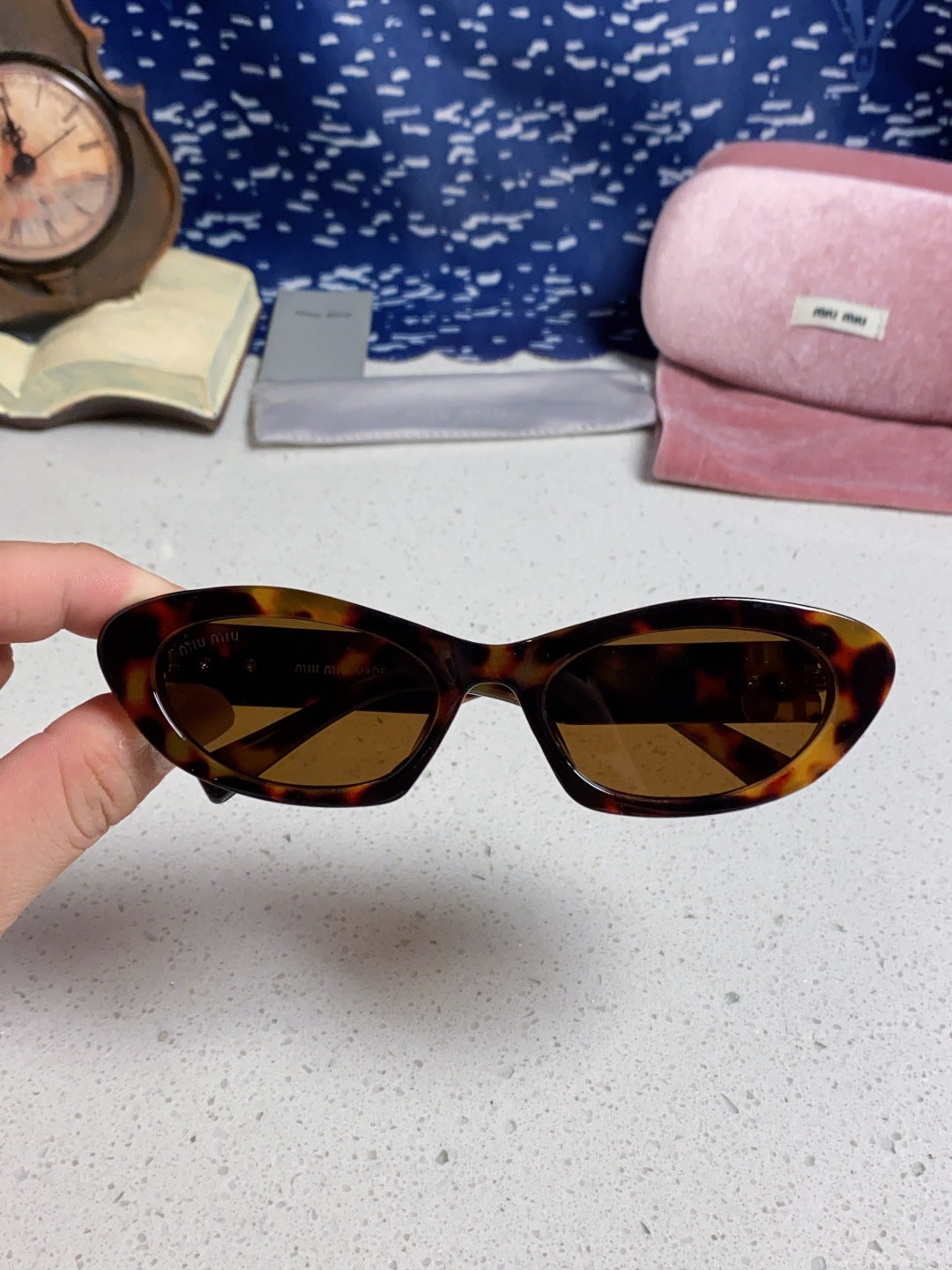 Miu Miu Cat-Eye Brown Lens Sunglasses for Men & Women - 358704 - detail image 4