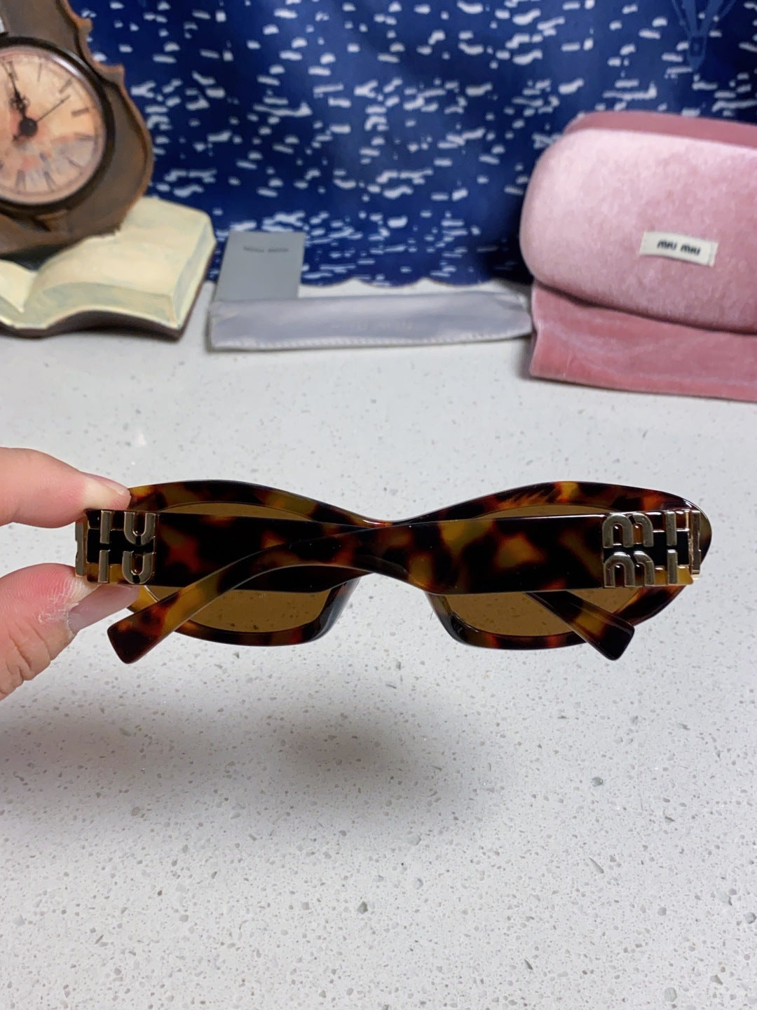 Miu Miu Cat-Eye Brown Lens Sunglasses for Men & Women - 358704 - detail image 5
