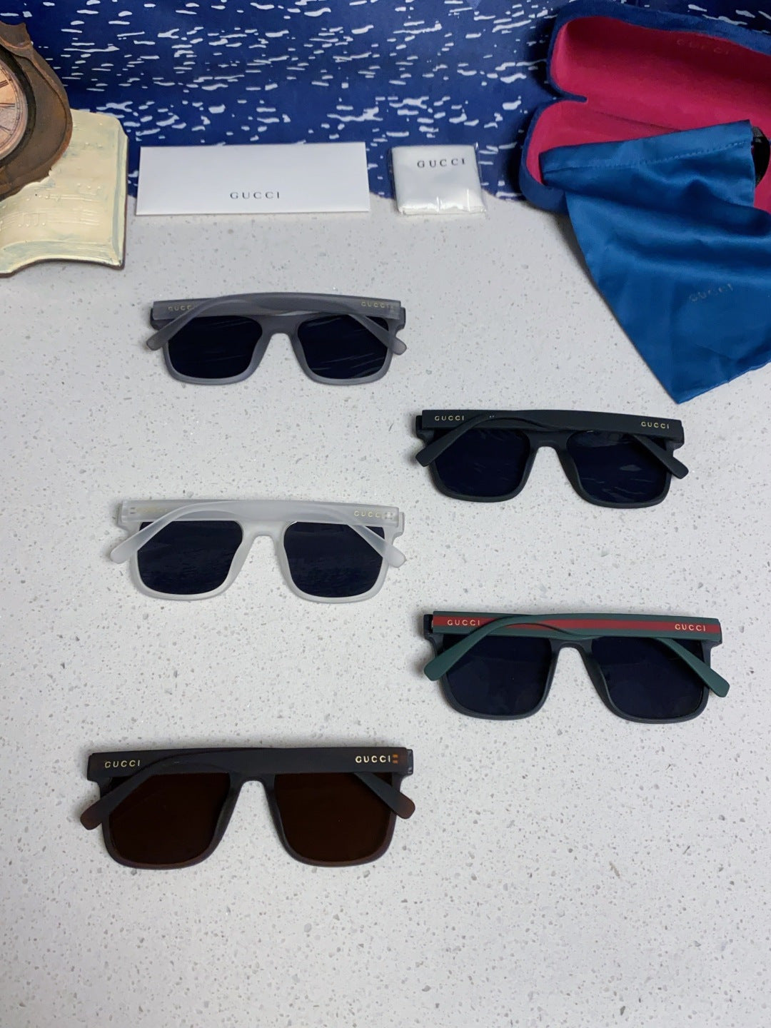 Gucci Fashion Black Lens Sunglasses for Men & Women - 398370 - detail image 11