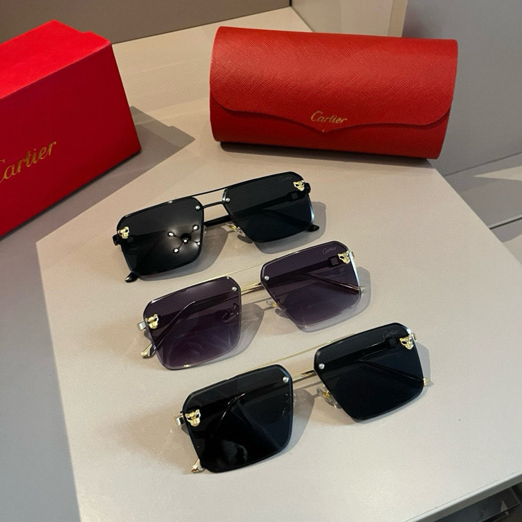 Cartier Lightweight Metal Rimless Gold Lens Sunglasses for Men & Wome - 372248 - detail image 10