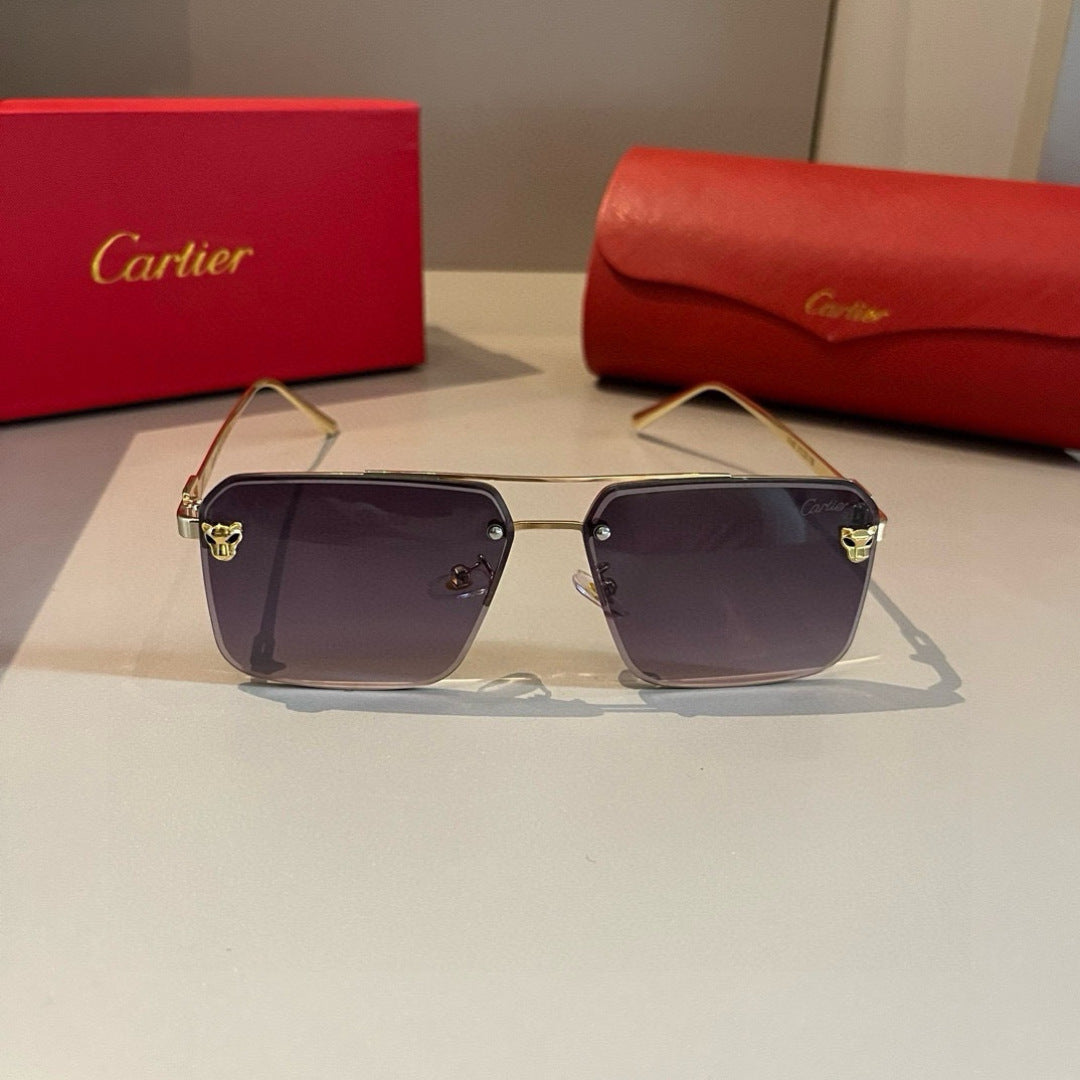 Cartier Lightweight Metal Rimless Gold Lens Sunglasses for Men & Wome - 372248 - detail image 2