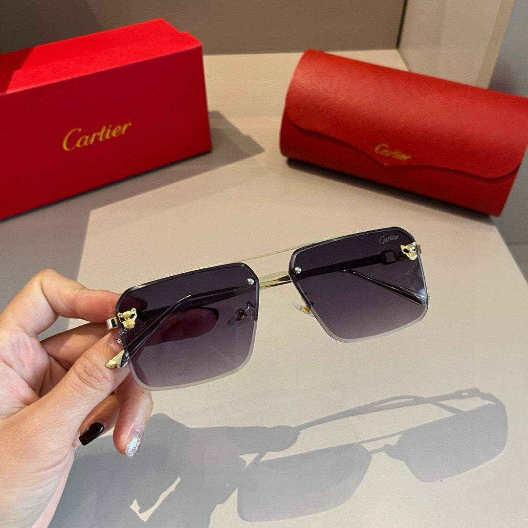Cartier Lightweight Metal Rimless Gold Lens Sunglasses for Men & Wome - 399044 - detail image 5