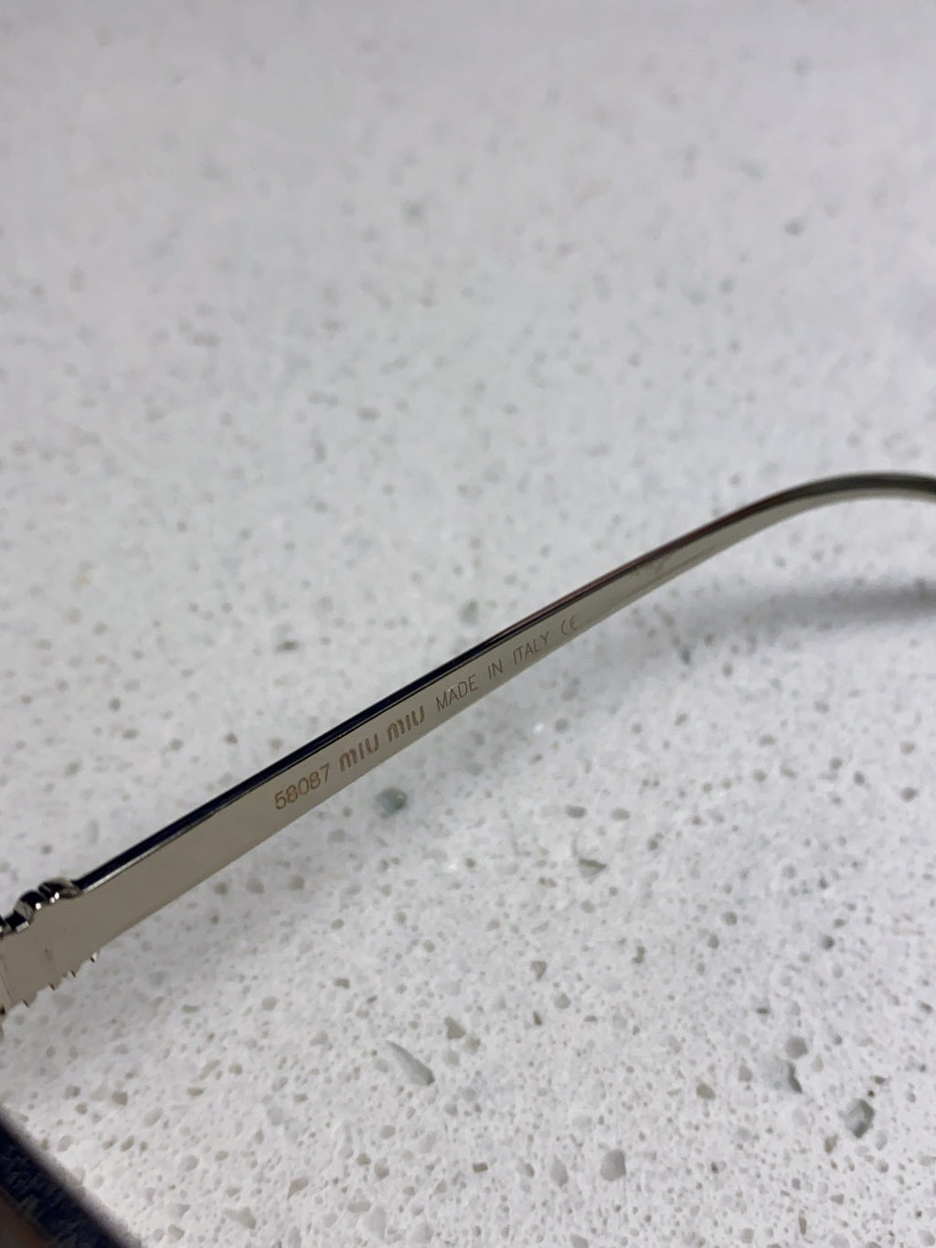 Miu Miu Metal Square Silver Lens Sunglasses for Men & Women - 867224 - detail image 8