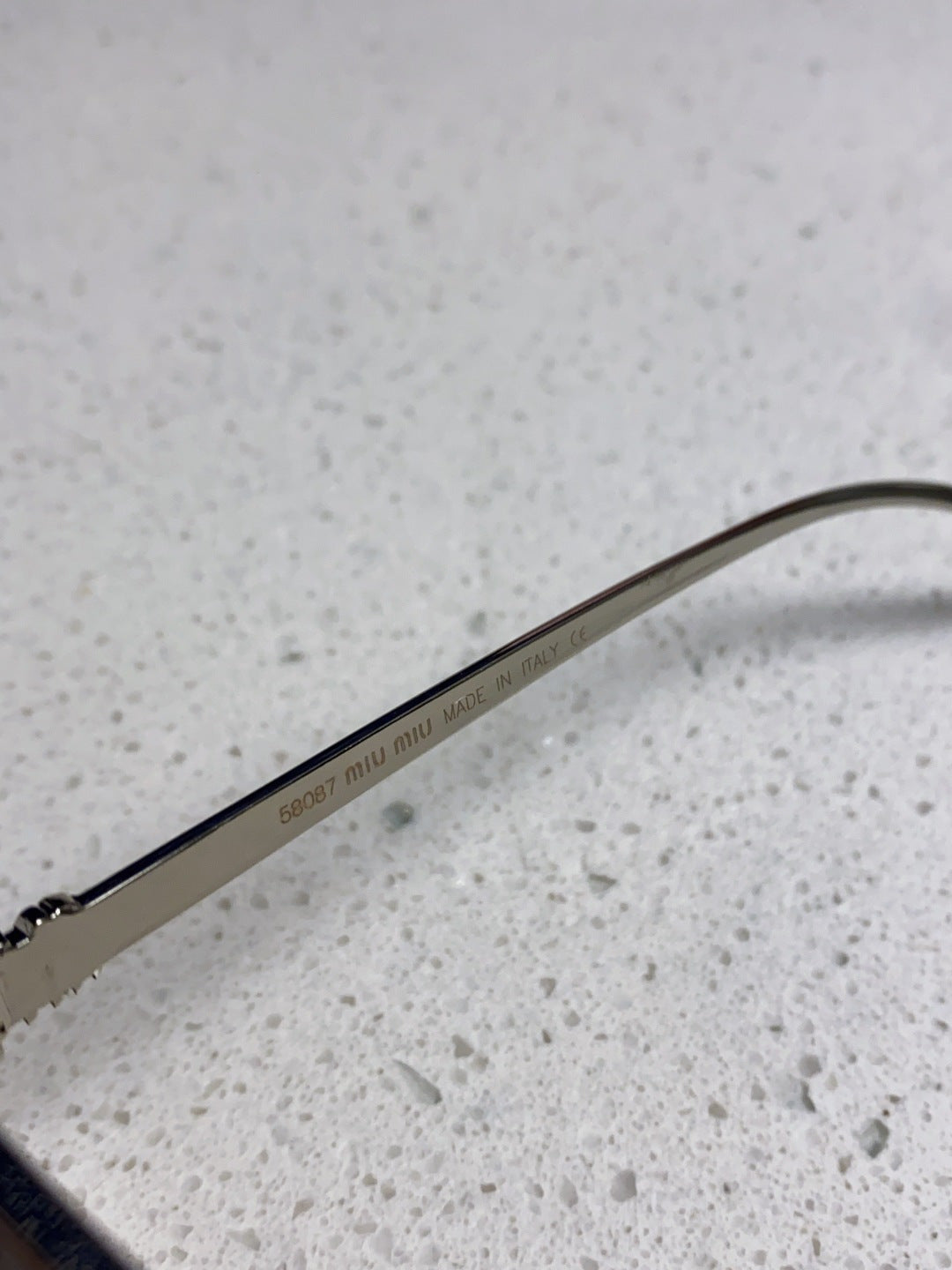 Miu Miu Metal Square Silver Lens Sunglasses for Men & Women - 867224 - detail image 8