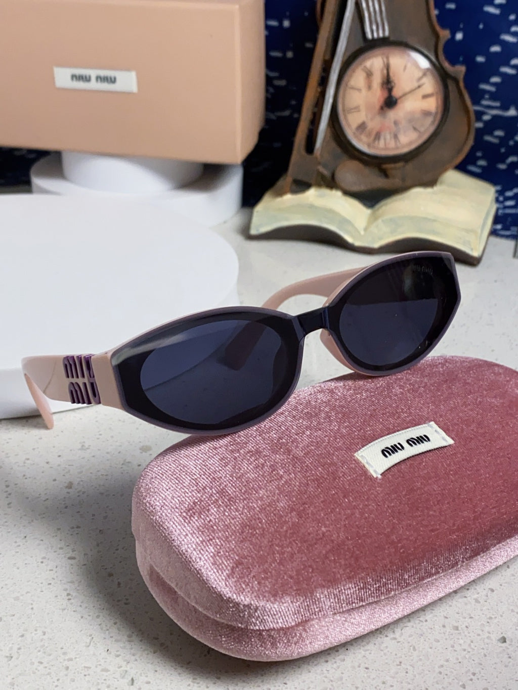 Miu Miu Cat-Eye Blue Lens Sunglasses for Women - 158606 - detail image 10