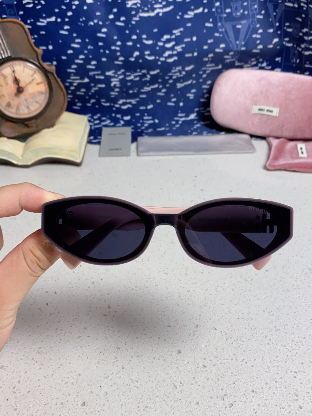Miu Miu Cat-Eye Blue Lens Sunglasses for Women - 867215 - detail image 4