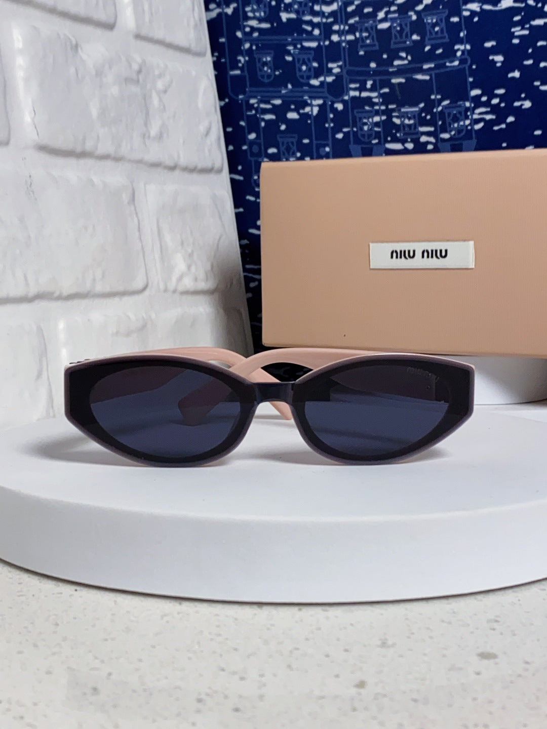 Miu Miu Cat-Eye Blue Lens Sunglasses for Women - 416154 - detail image 2