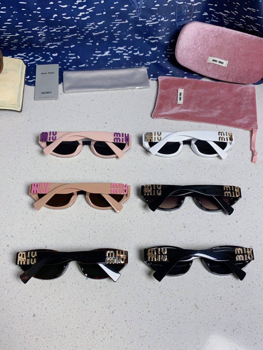 Miu Miu Cat-Eye Blue Lens Sunglasses for Women - 867215 - detail image 11