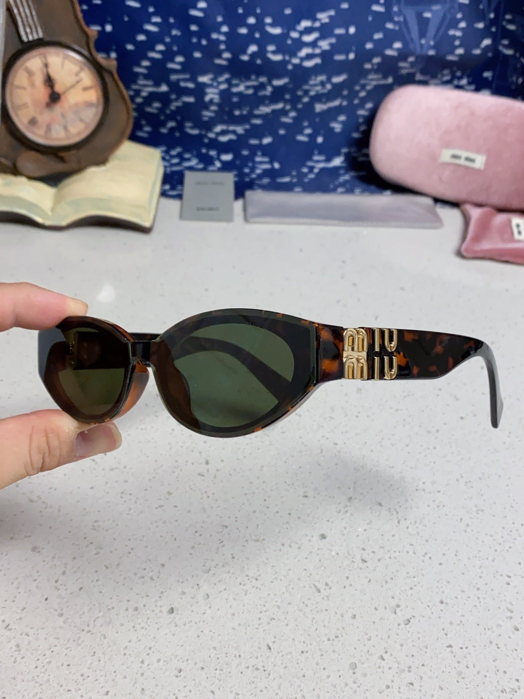 Miu Miu Cat-Eye Black Lens Sunglasses for Women - 158608 - detail image 6
