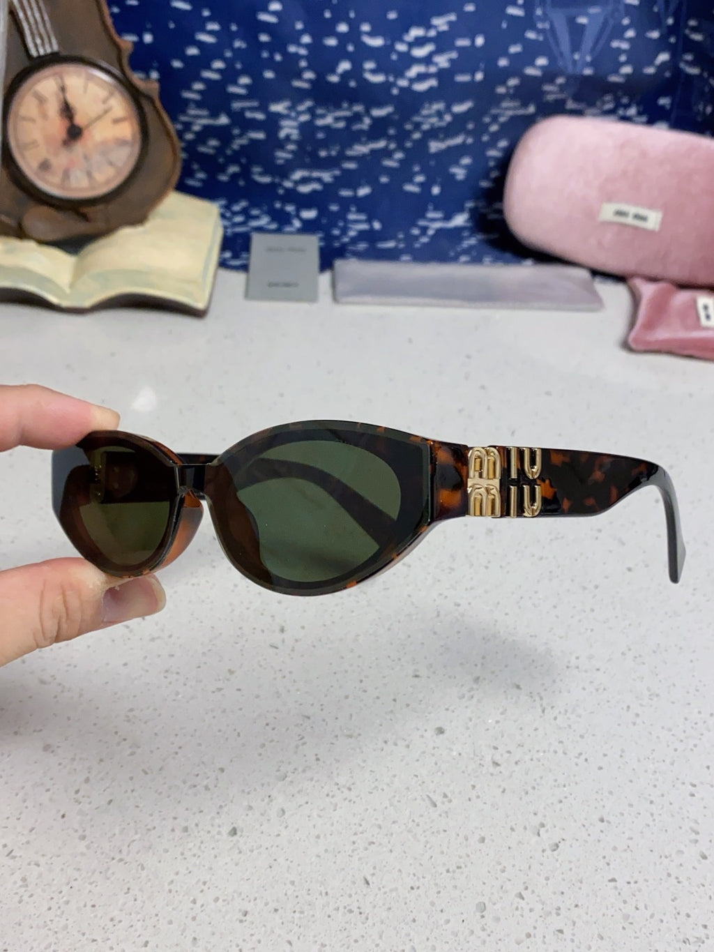 Miu Miu Cat-Eye Black Lens Sunglasses for Women - 416156 - detail image 6