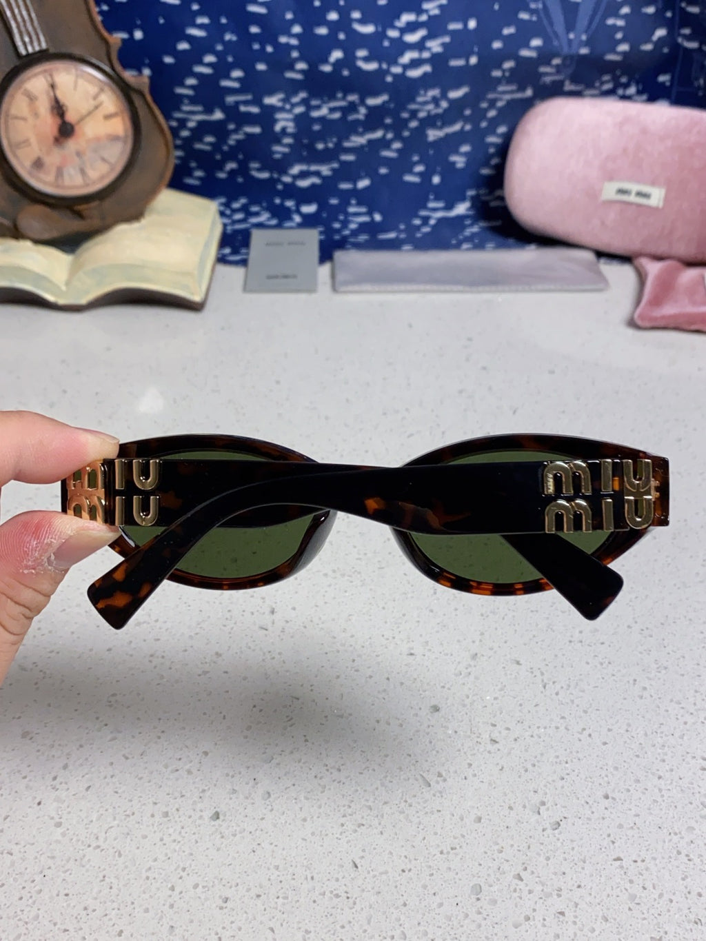 Miu Miu Cat-Eye Black Lens Sunglasses for Women - 867217 - detail image 5