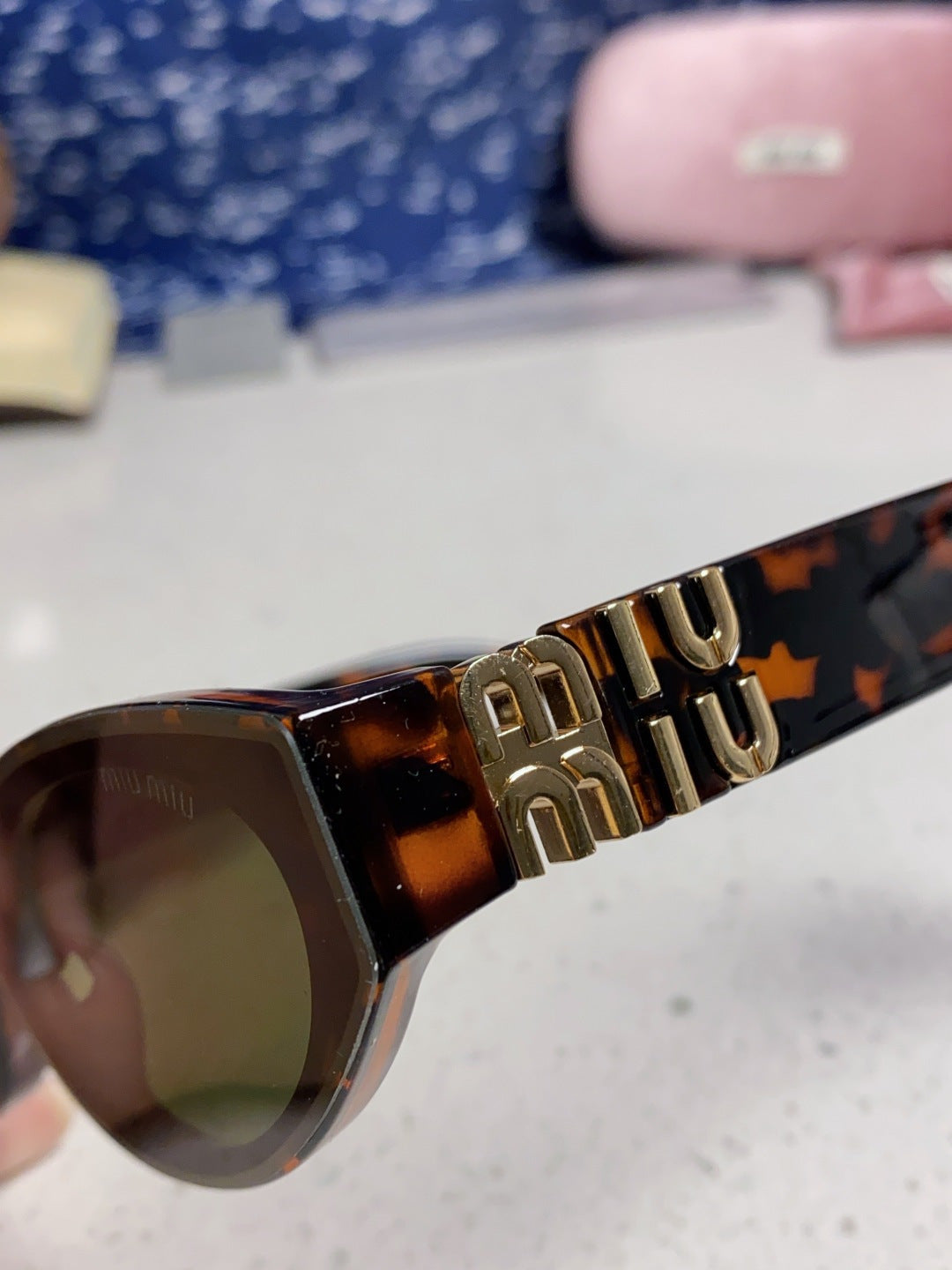 Miu Miu Cat-Eye Black Lens Sunglasses for Women - 158608 - detail image 7