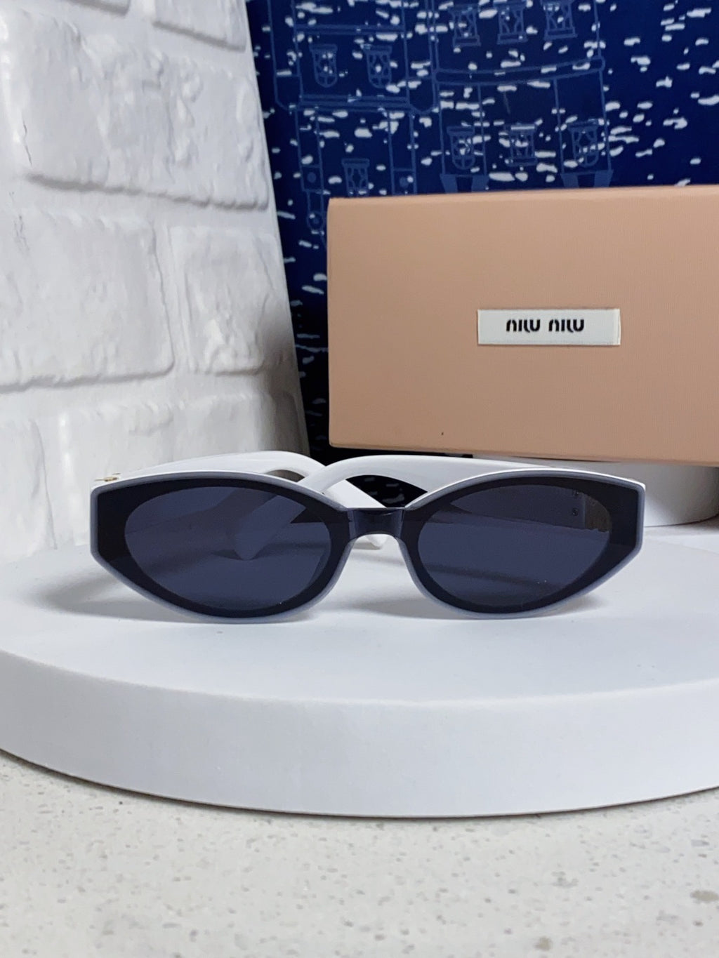 Miu Miu Cat-Eye Blue Lens Sunglasses for Women - 416157 - detail image 2