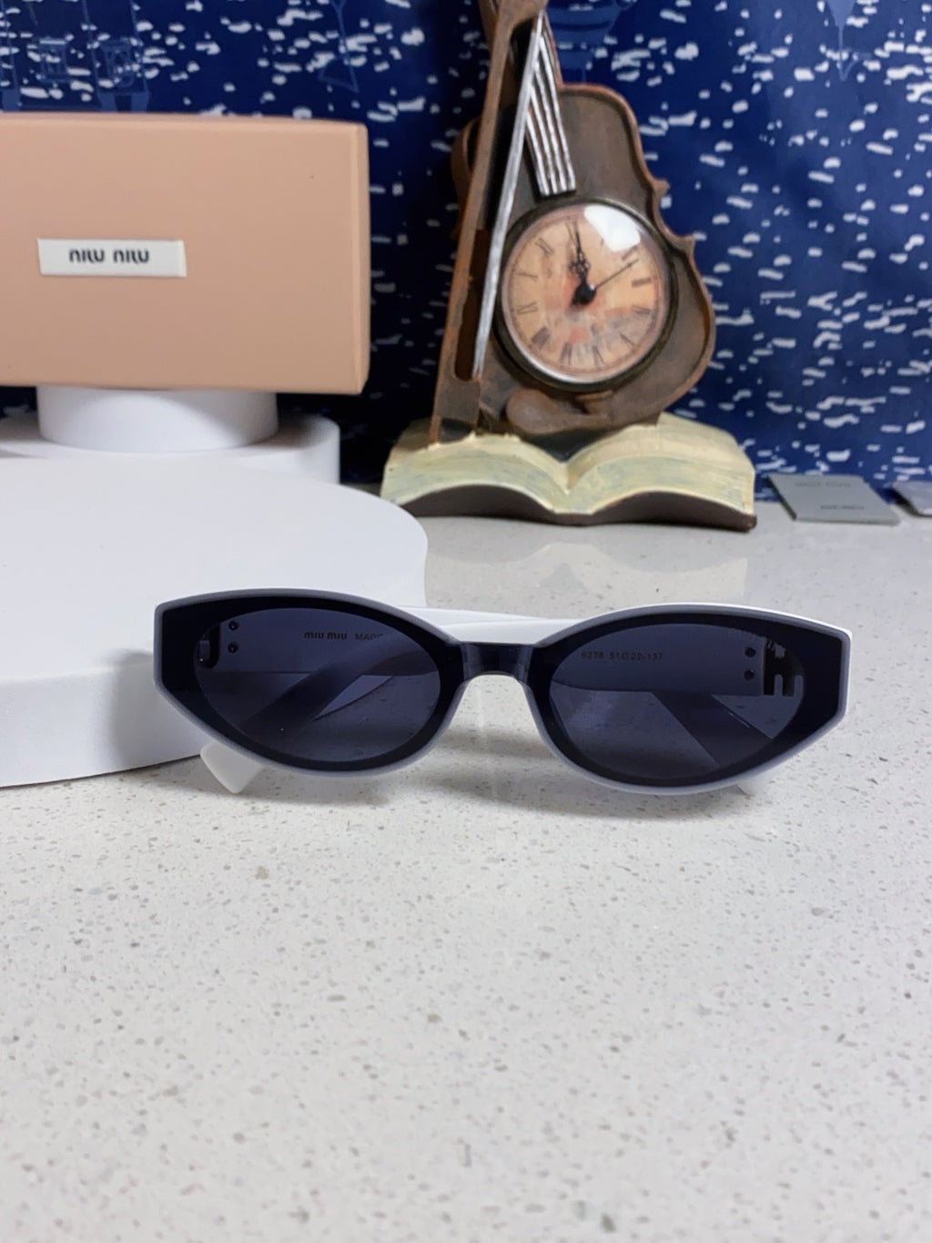 Miu Miu Cat-Eye Blue Lens Sunglasses for Women - 416157 - detail image 9