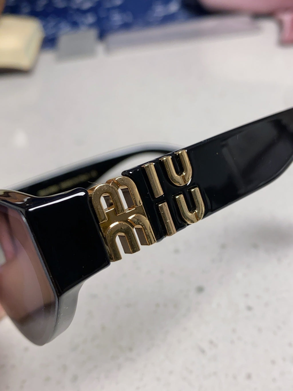 Miu Miu Cat-Eye Black Lens Sunglasses for Women - 867220 - detail image 7