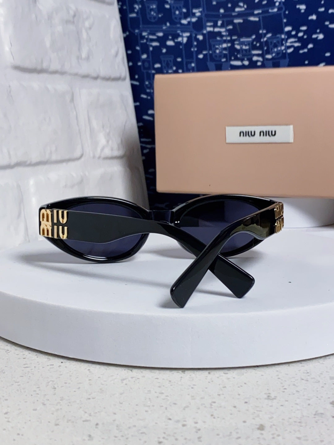 Miu Miu Cat-Eye Black Lens Sunglasses for Women - 416159 - detail image 3