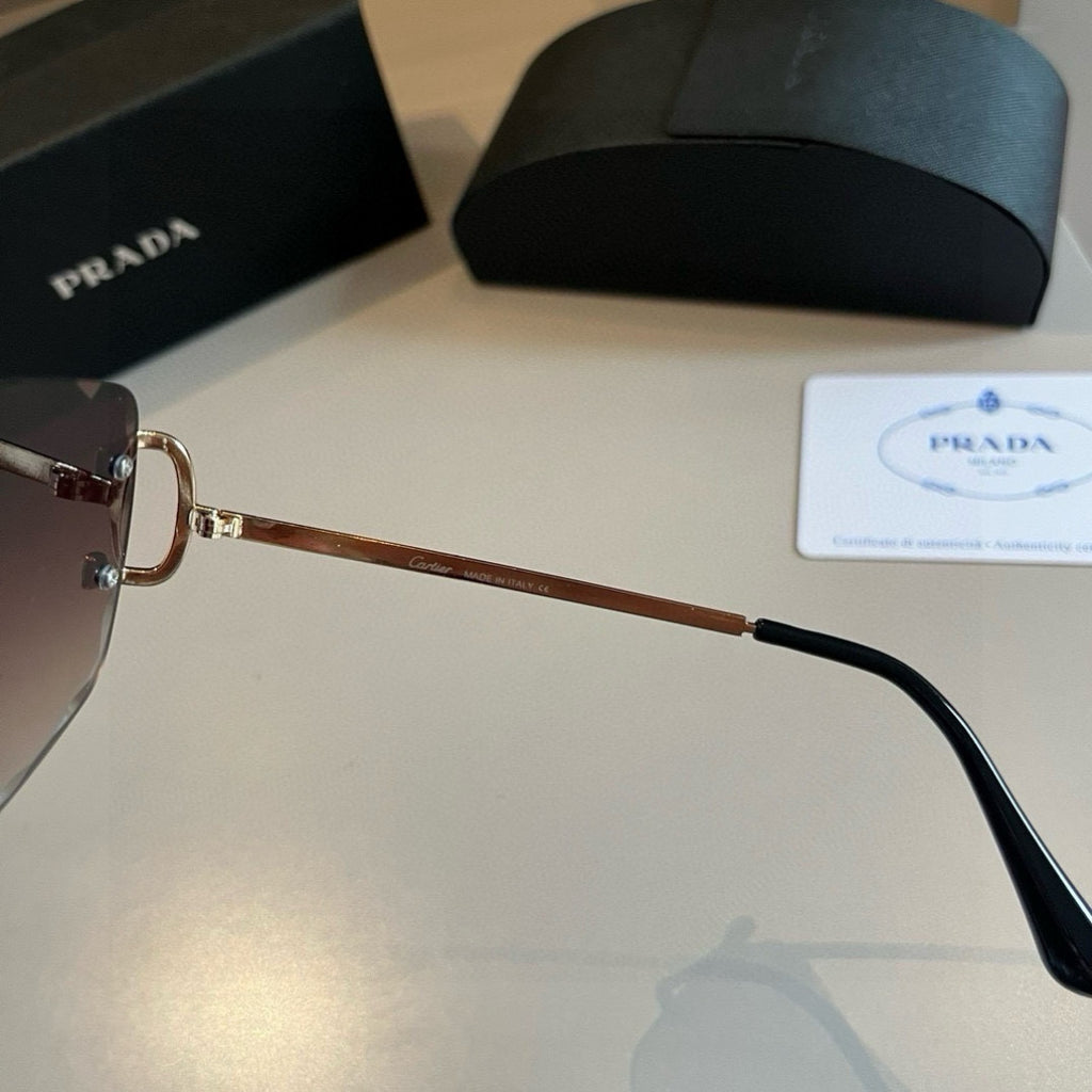 Cartier Fashion Brown Lens Sunglasses for Men & Women - 935064 - detail image 4