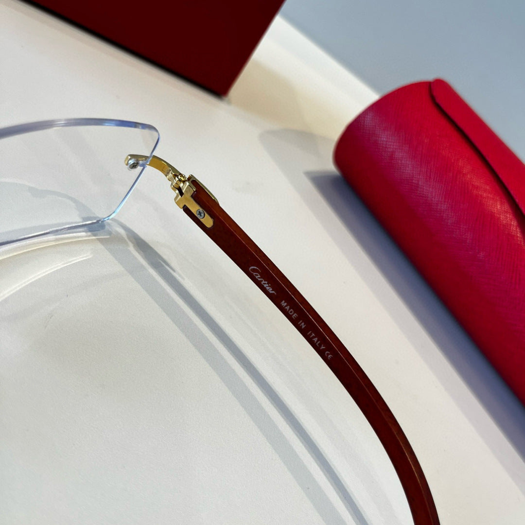 Cartier Lightweight Metal Rimless Silver Lens Sunglasses for Men & Wo - 372250 - detail image 4