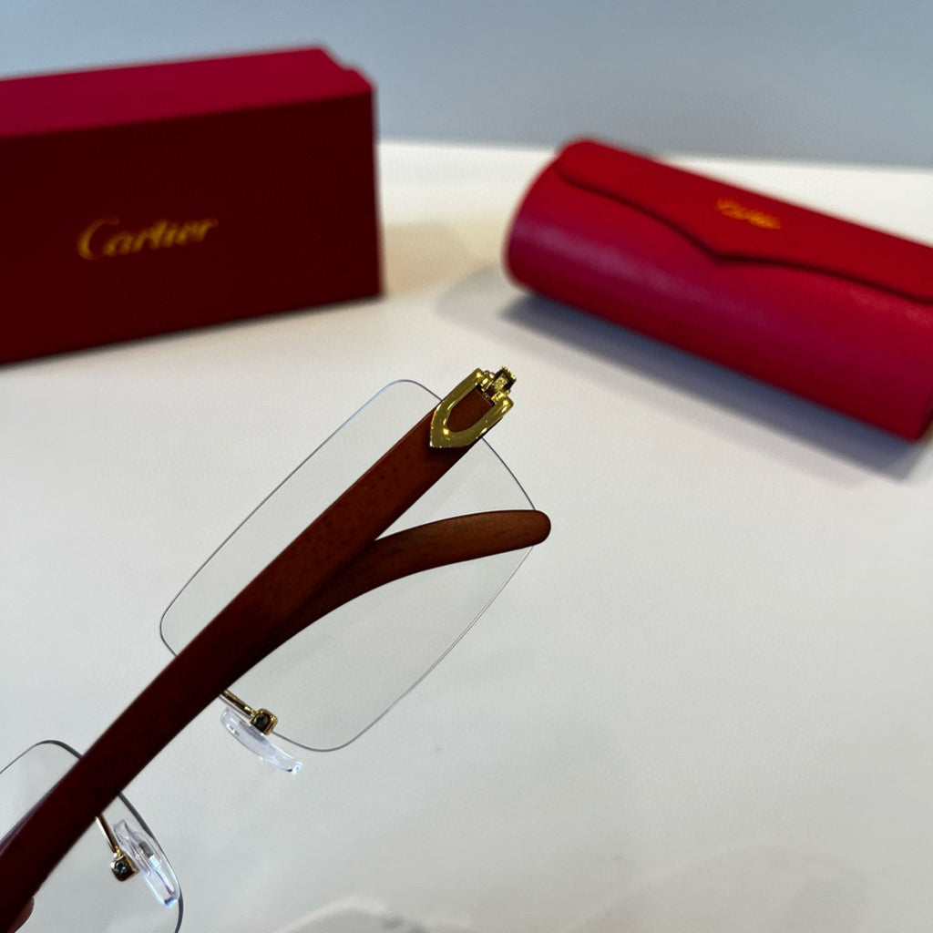 Cartier Lightweight Metal Rimless Silver Lens Sunglasses for Men & Wo - 432357 - detail image 5