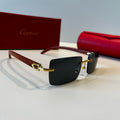 Cartier Lightweight Metal Rimless Silver Lens Sunglasses for Men & Wo - 432359
