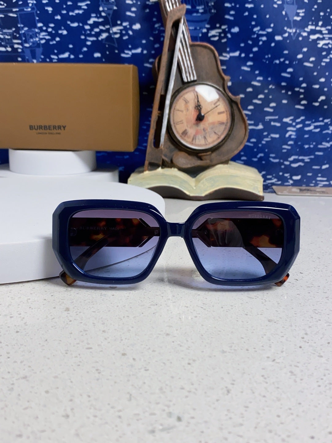 Burberry Rectangular Black Lens Sunglasses for Men & Women - 487412 - detail image 8